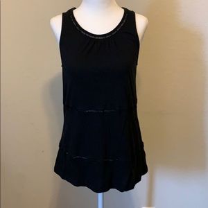 Black sleeveless top